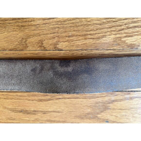 Vintage RJ Roberts Crush Coral Turquoise Pewter Belt Buckle Leather Hand Crafted - Picture 5 of 7